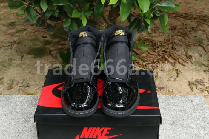 Authentic Air Jordan 1 High “Black Metallic Gold”