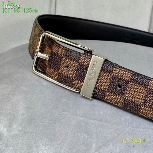 Super Perfect Quality LV Belts(100% Genuine Leather Steel Buckle)-3610
