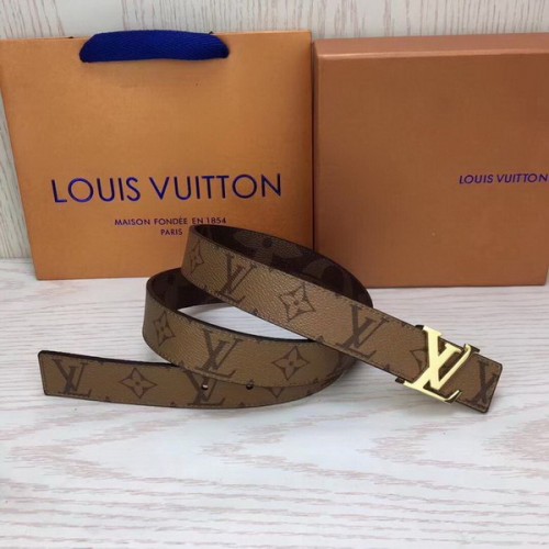 Super Perfect Quality LV Belts(100% Genuine Leather Steel Buckle)-3519
