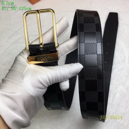Super Perfect Quality LV Belts(100% Genuine Leather Steel Buckle)-3613