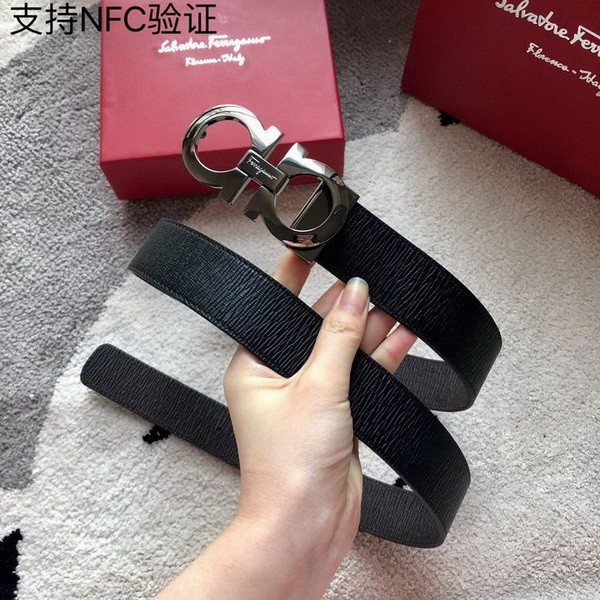 Super Perfect Quality Ferragamo Belts(100% Genuine Leather,steel Buckle)-1207