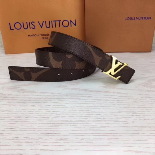 Super Perfect Quality LV Belts(100% Genuine Leather Steel Buckle)-3518