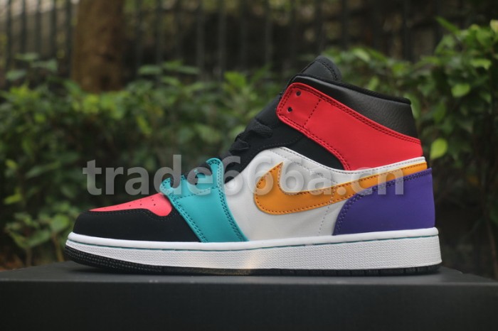Authentic Air Jordan 1 Mid Multicolor