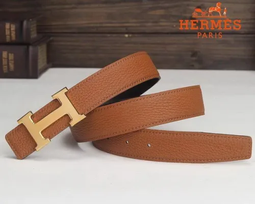 Super Perfect Quality Hermes Belts(100% Genuine Leather,Reversible Steel Buckle)-370