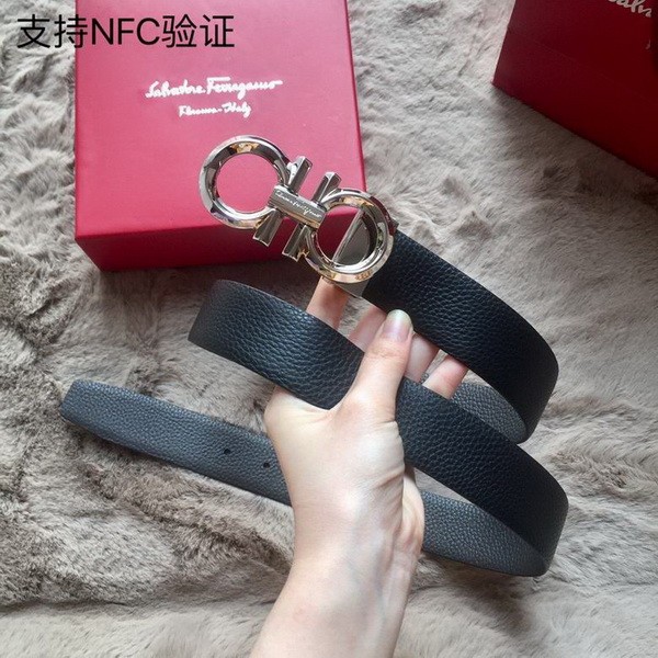 Super Perfect Quality Ferragamo Belts(100% Genuine Leather,steel Buckle)-1092