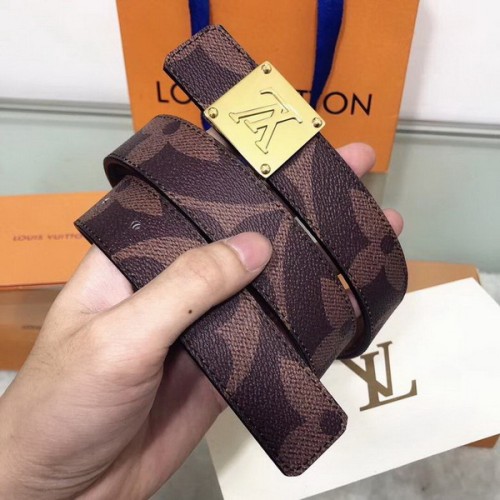 Super Perfect Quality LV Belts(100% Genuine Leather Steel Buckle)-3499