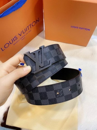 Super Perfect Quality LV Belts(100% Genuine Leather Steel Buckle)-2186