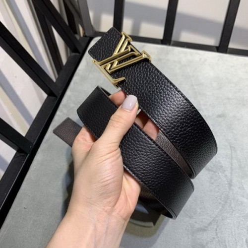 Super Perfect Quality LV Belts(100% Genuine Leather Steel Buckle)-3841