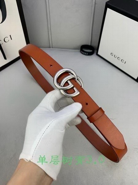 Super Perfect Quality G Belts(100% Genuine Leather,steel Buckle)-3294