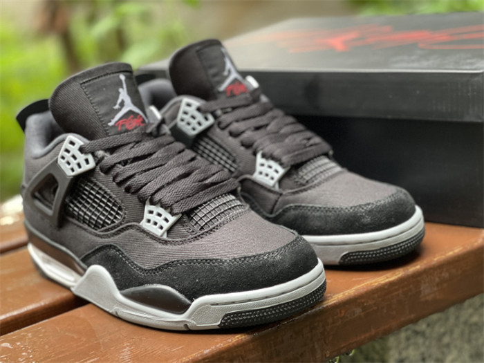 Authentic Air Jordan 4 “Black Canvas”
