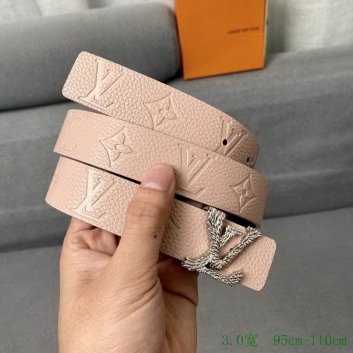Super Perfect Quality LV Belts(100% Genuine Leather Steel Buckle)-3224