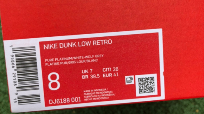 Authentic Nike Dunk Low “Grey White”