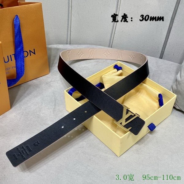 Super Perfect Quality LV Belts(100% Genuine Leather Steel Buckle)-3242