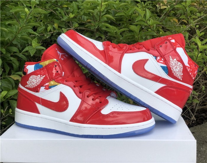 Authentic Air Jordan 1 Mid Red White