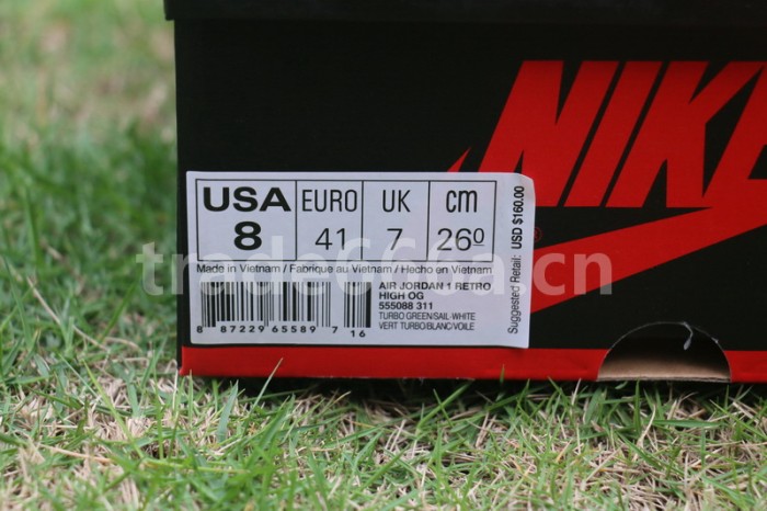 Authentic Air Jordan 1 “Turbo Green”