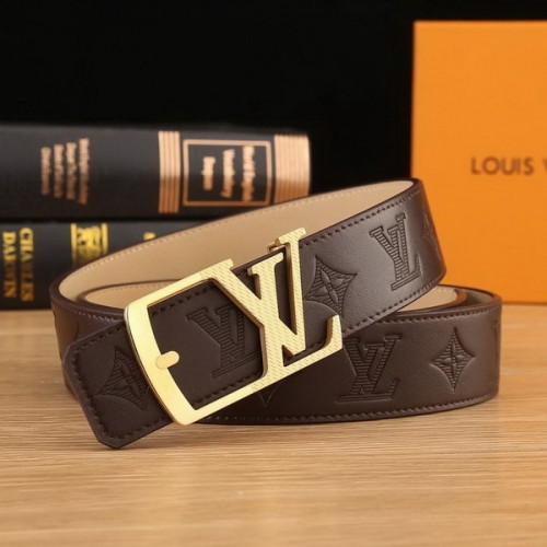 Super Perfect Quality LV Belts(100% Genuine Leather Steel Buckle)-2164