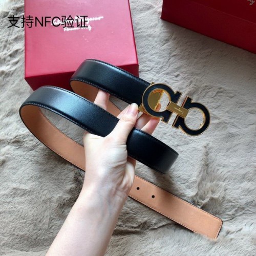 Super Perfect Quality Ferragamo Belts(100% Genuine Leather,steel Buckle)-1253