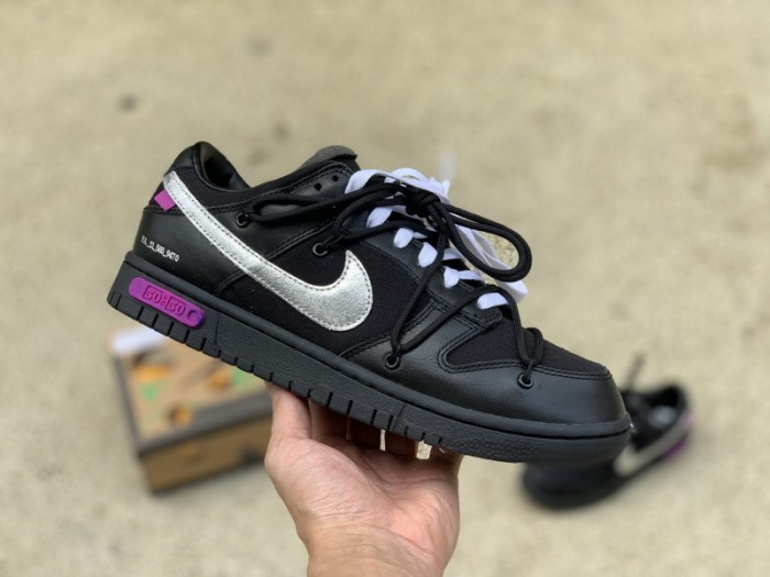 Authentic OFF-WHITE x Nike Dunk Low “The 50” DM1602 001