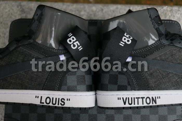 Authentic Off White X LV x Air Jordan 1 Black