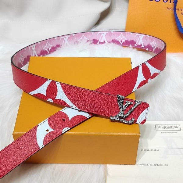 Super Perfect Quality LV Belts(100% Genuine Leather Steel Buckle)-3338