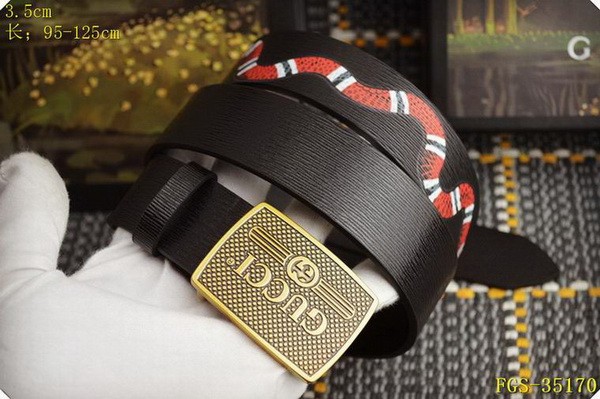 Super Perfect Quality G Belts(100% Genuine Leather,steel Buckle)-3567