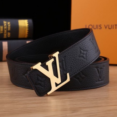 Super Perfect Quality LV Belts(100% Genuine Leather Steel Buckle)-2177