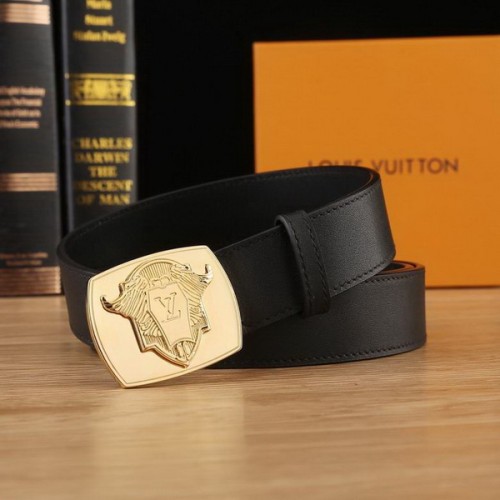 Super Perfect Quality LV Belts(100% Genuine Leather Steel Buckle)-2115