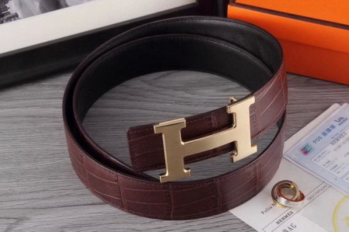 Super Perfect Quality Hermes Belts(100% Genuine Leather,Reversible Steel Buckle)-489