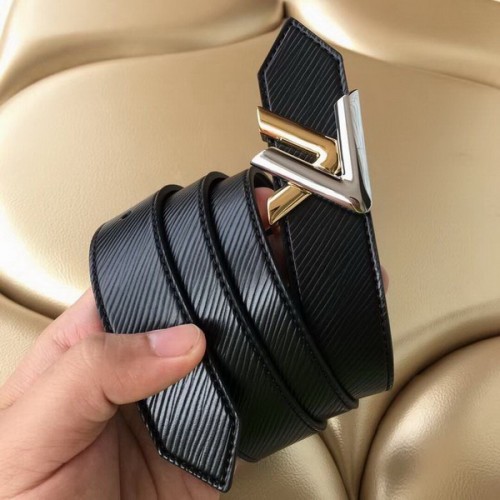 Super Perfect Quality LV Belts(100% Genuine Leather Steel Buckle)-3466