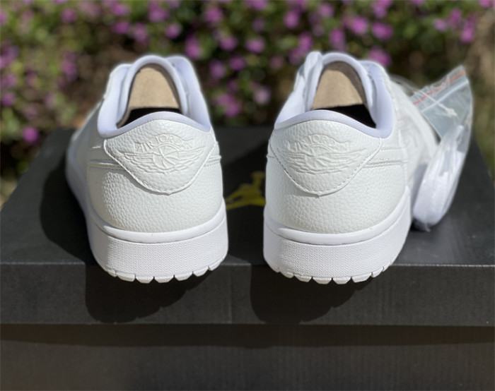 Authentic Air Jordan 1 Low Golf “Triple White”