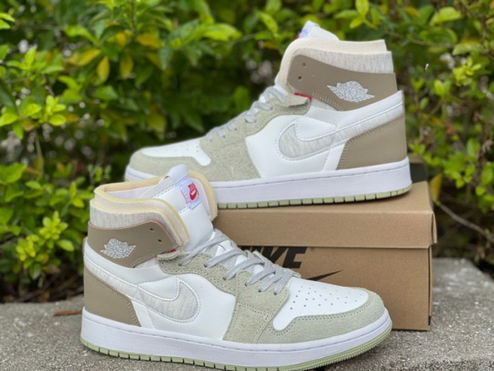 Authentic Air Jordan 1 Zoom CMFT Olive Aura