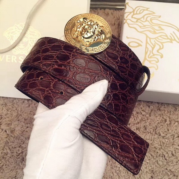 Super Perfect Quality Versace Belts(100% Genuine Leather,Steel Buckle)-131