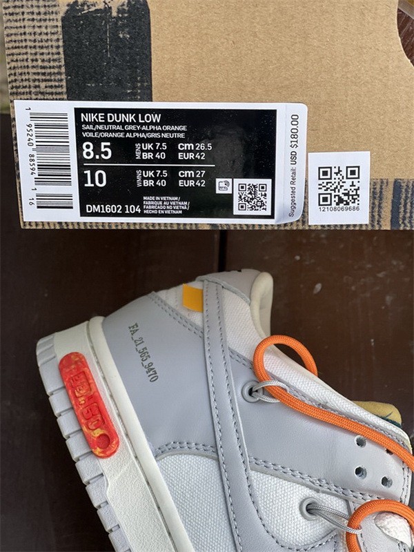 Authentic OFF-WHITE x Nike Dunk Low “The 50” DM1602 104