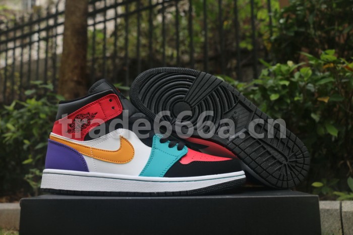 Authentic Air Jordan 1 Mid Multicolor
