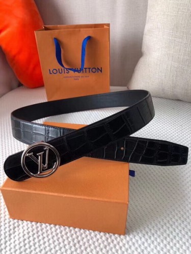 Super Perfect Quality LV Belts(100% Genuine Leather Steel Buckle)-1963