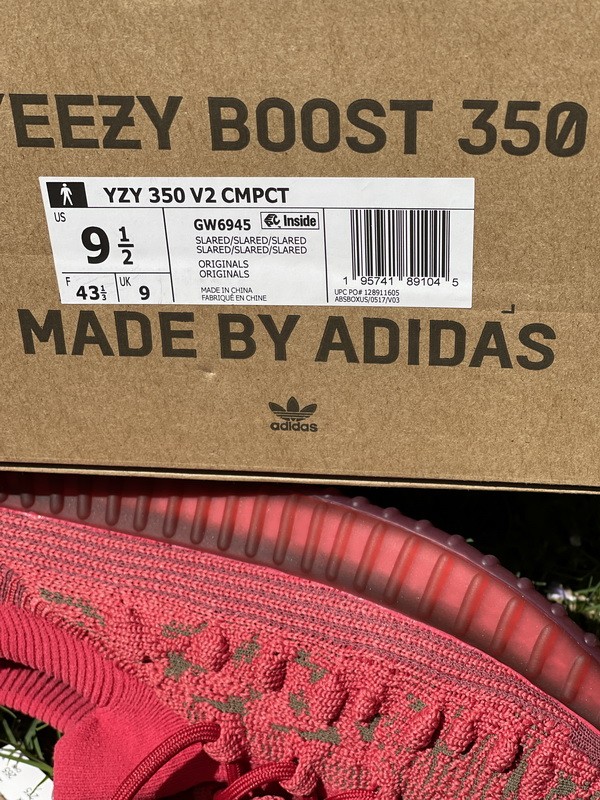 Authentic Yeezy Boost 350 V2 CMPCT “Slate Red”