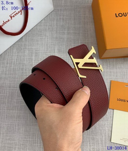 Super Perfect Quality LV Belts(100% Genuine Leather Steel Buckle)-3666