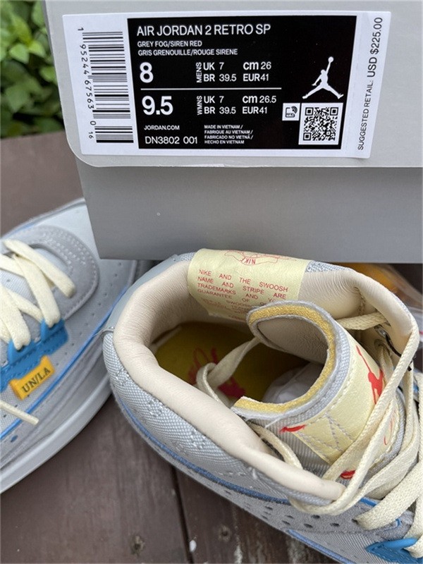 Authentic Union x Air Jordan 2 “Grey Fog”