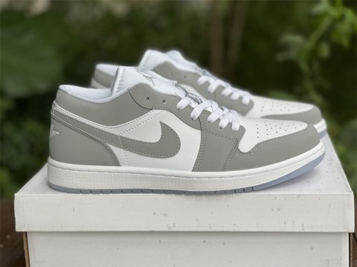 Authentic Air Jordan 1 Low “Wolf Grey” Women