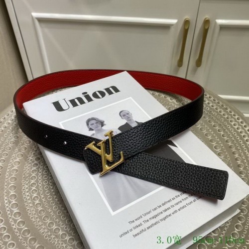 Super Perfect Quality LV Belts(100% Genuine Leather Steel Buckle)-3409