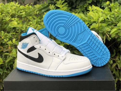 Authentic Air Jordan 1 Mid“ Laser Blue” GS