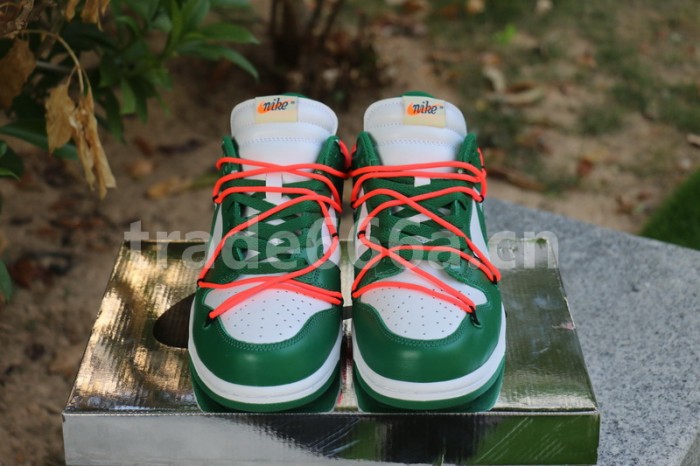 Authentic OFF-WHITE x Nike Dunk Low Green