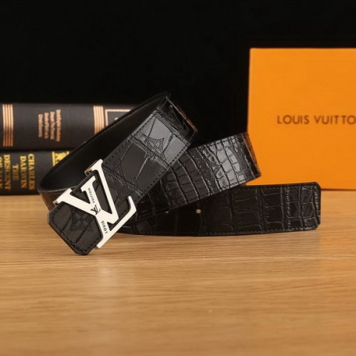 Super Perfect Quality LV Belts(100% Genuine Leather Steel Buckle)-2208
