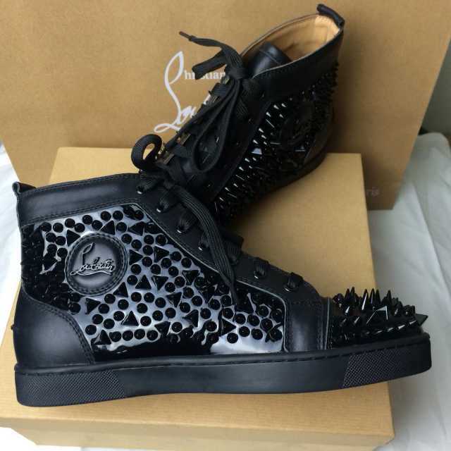 Super Max Perfect High End Christian Louboutin Black Louis Pik Pik Sneaker(with receipt)