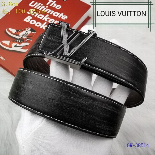 Super Perfect Quality LV Belts(100% Genuine Leather Steel Buckle)-3634