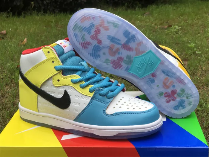 Authentic Fro skate x Nike SB Dunk High All Love No Hate