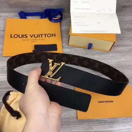Super Perfect Quality LV Belts(100% Genuine Leather Steel Buckle)-1623