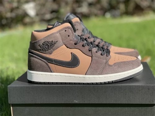 Authentic Air Jordan 1 Mid Brown