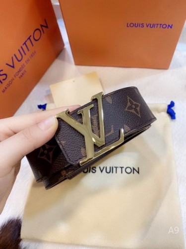 Super Perfect Quality LV Belts(100% Genuine Leather Steel Buckle)-2183