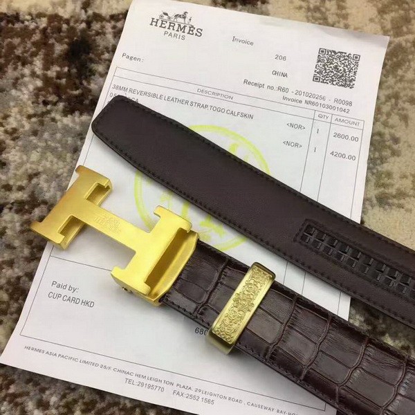 Super Perfect Quality Hermes Belts(100% Genuine Leather,Reversible Steel Buckle)-078
